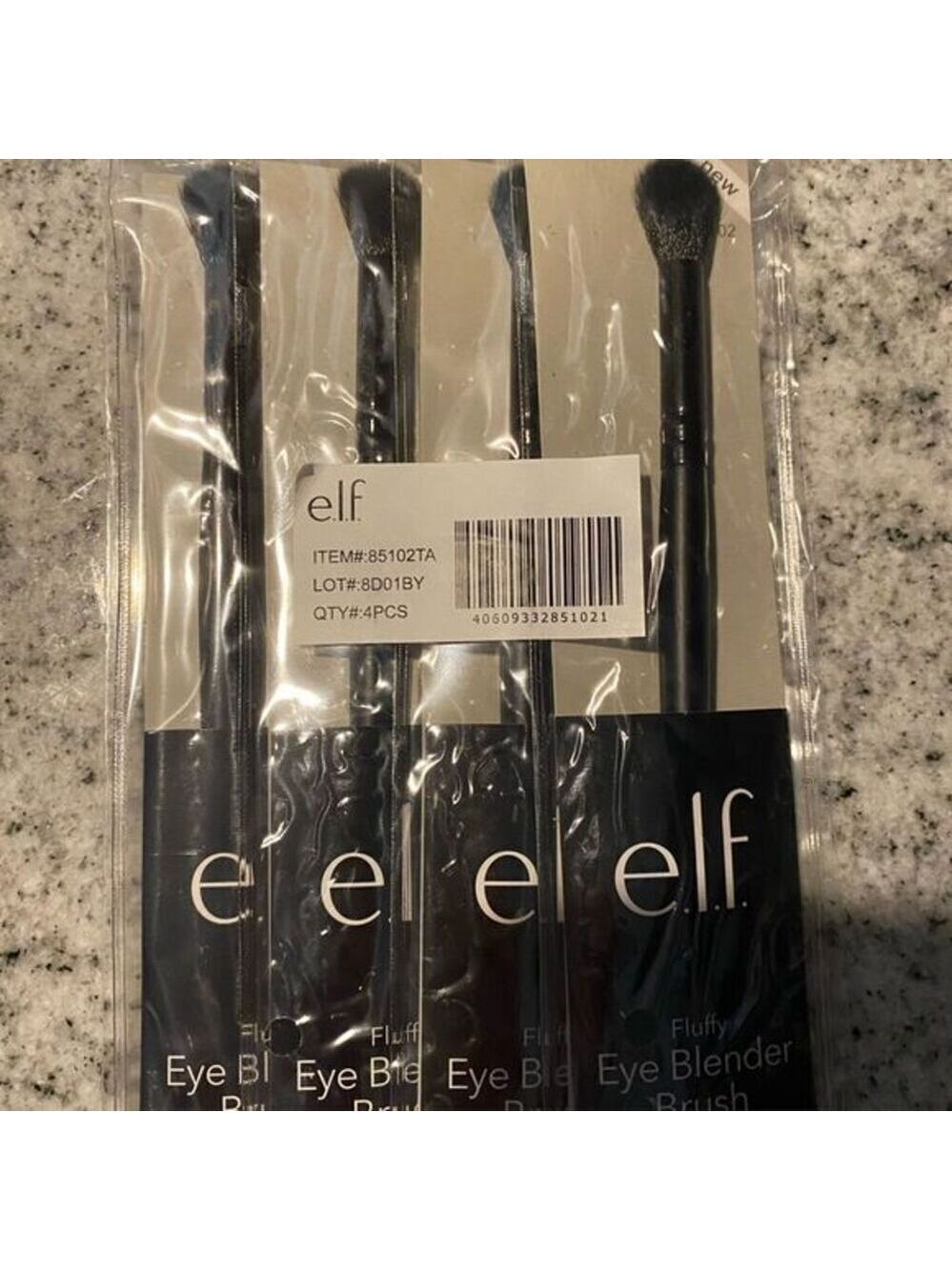 4-Pack e.l.f. FLUFFY EYE BLENDER Eyeshadow Brush elf New